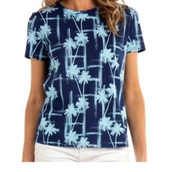 🔥HOST PICK🔥 NWT Fresh Produce Abstract Palm scoop neck tee - Picture 1 of 3